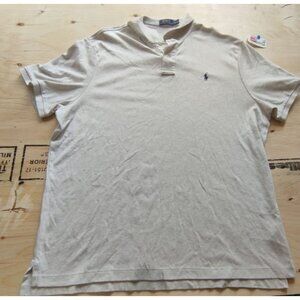 Polo Ralph Lauren Polo Shirt Mens XXL Oatmeal Heather Grey Short Sleeve Pony Log